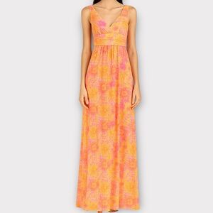 Lilly Pulitzer Women’s Sloane Dress XS Maxi Floral 100% Cotton Feminine NWOT